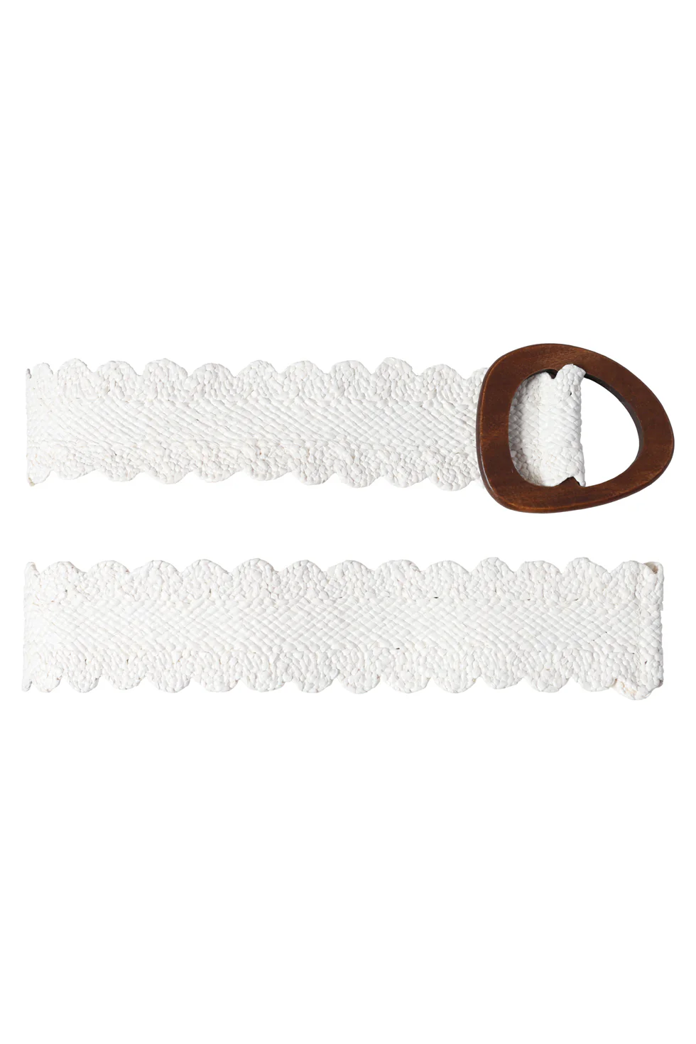Brede Gevlochten Riem Met Houten Gesp In Off-White | Off White - Image 4
