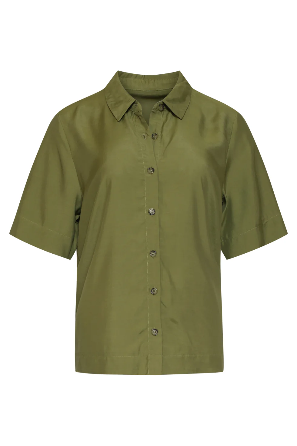 Casual Shirt Met Knoopsluiting En Kraag | Army - Image 3