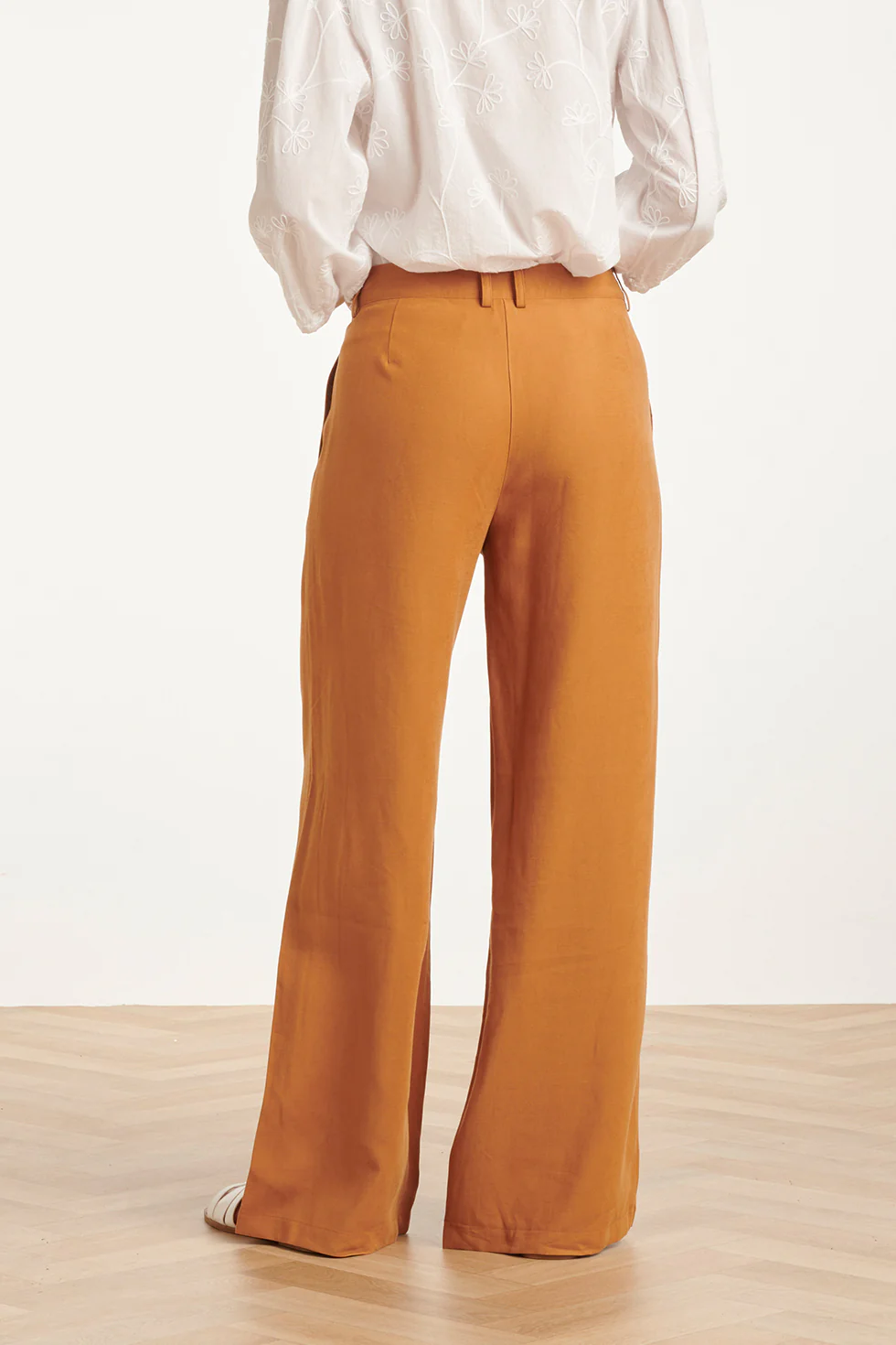 Comfortabele Wide Leg Pantalon | Mustard - Image 6