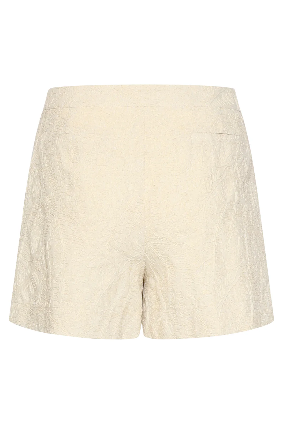 Crème Short Met Structuurstof En Minimalistisch Design | Sand - Image 13
