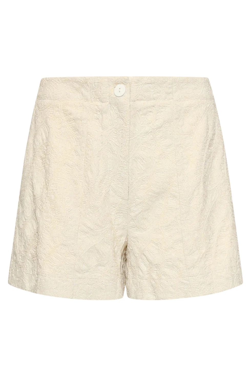 Crème Short Met Structuurstof En Minimalistisch Design | Sand - Image 3