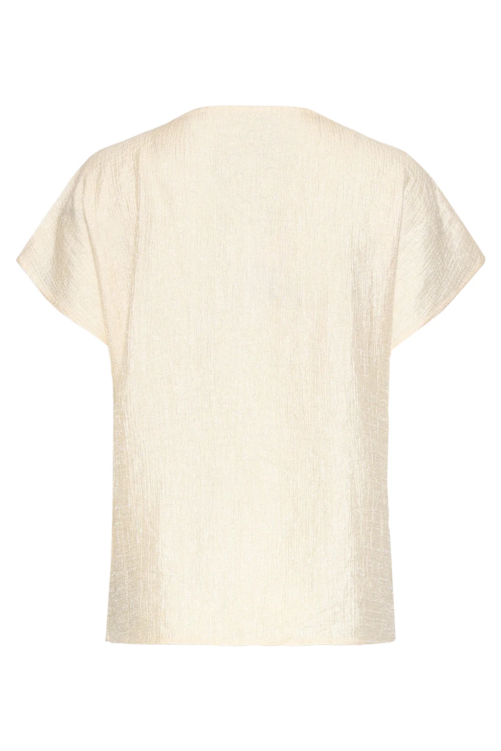 Crème Top Met Subtiele Glans En Fijn Gekreukte Structuur | Off White - Image 9