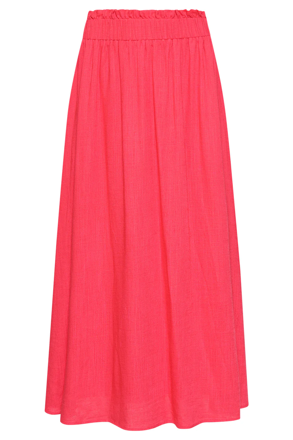 Dames Rok Met Elastische Taille En Midi Lengte | Fuchsia - Image 2
