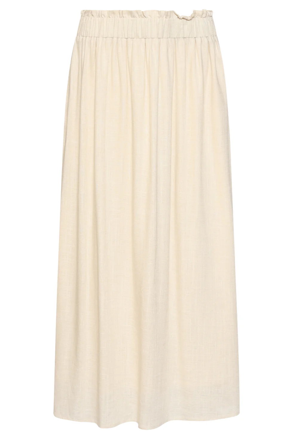 Dames Rok Met Elastische Taille En Midi Lengte | Sand - Image 3