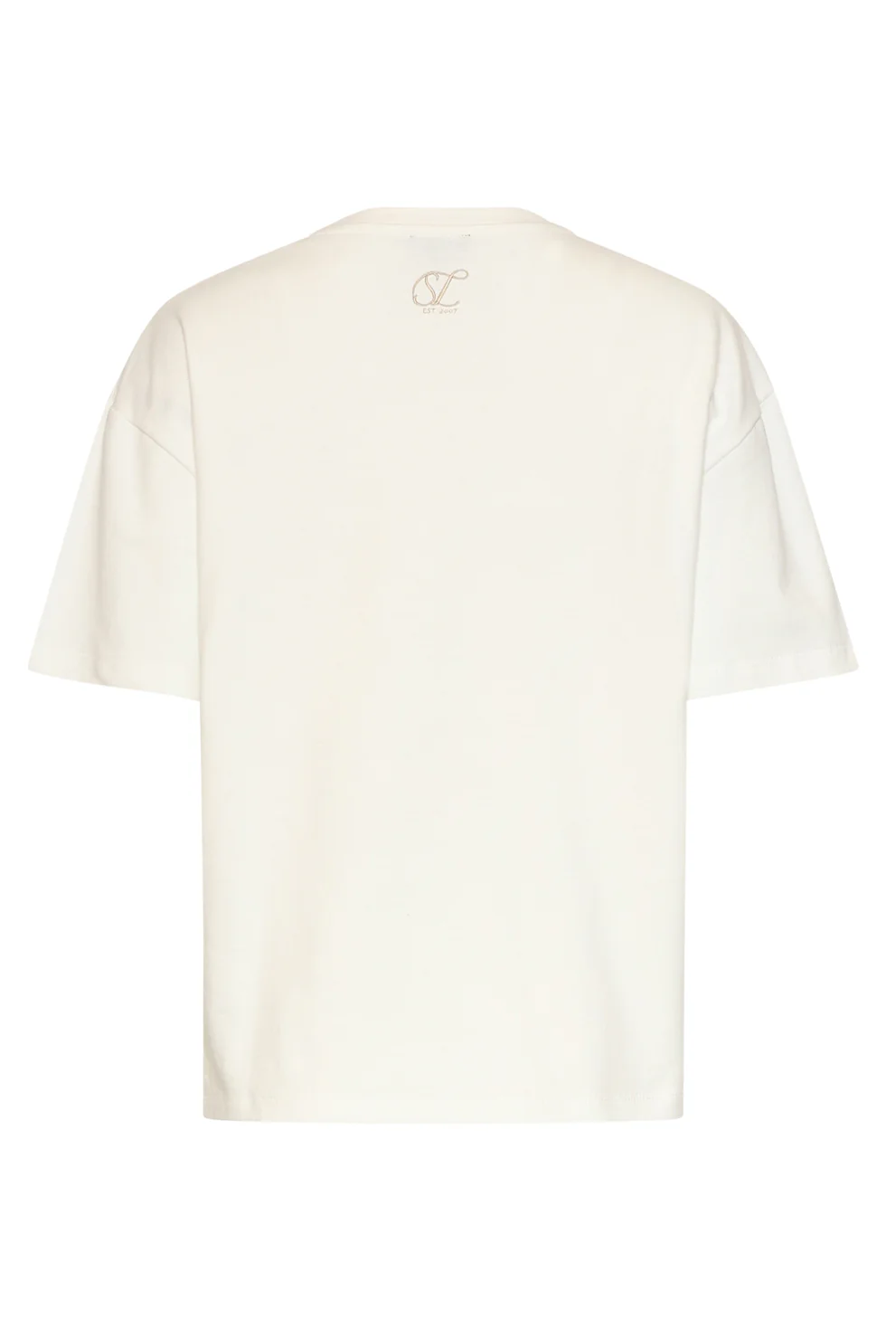 Dames T-Shirt Met Borduurdetail En Hartvormige Accenten | Off White - Sand - Image 14