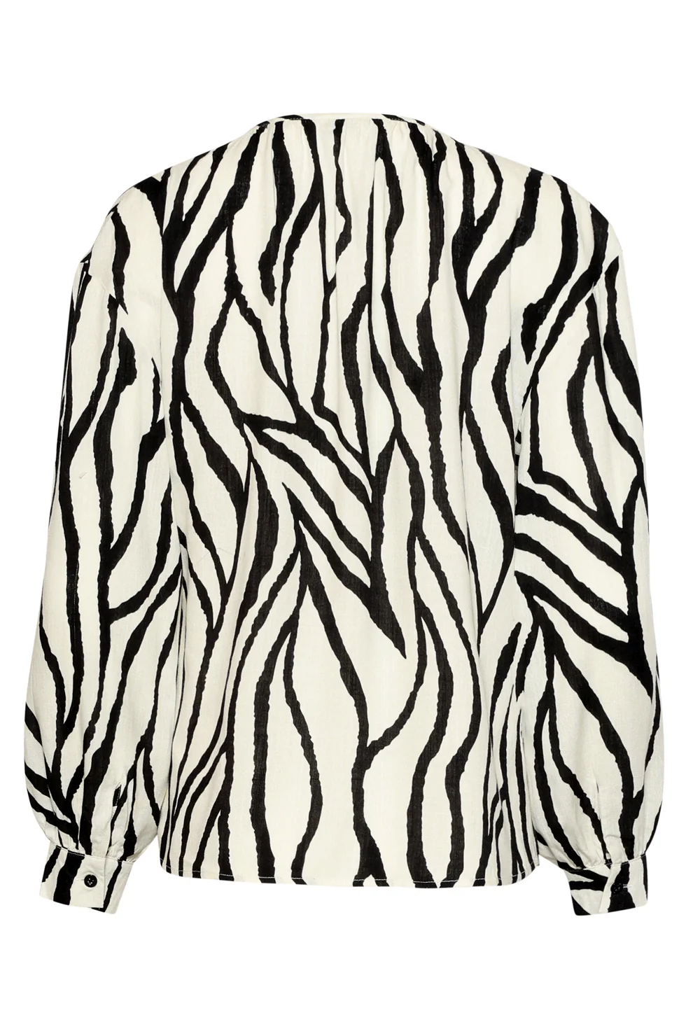 Dames Top Met Abstracte Zebra Print In Off-White En Zwart | Off White - Black - Image 7