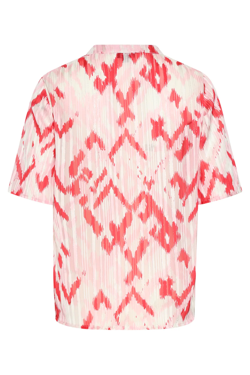 Dames Top Met Grafische Aztec Print In Roze En Rood | Red - Pink - Image 7