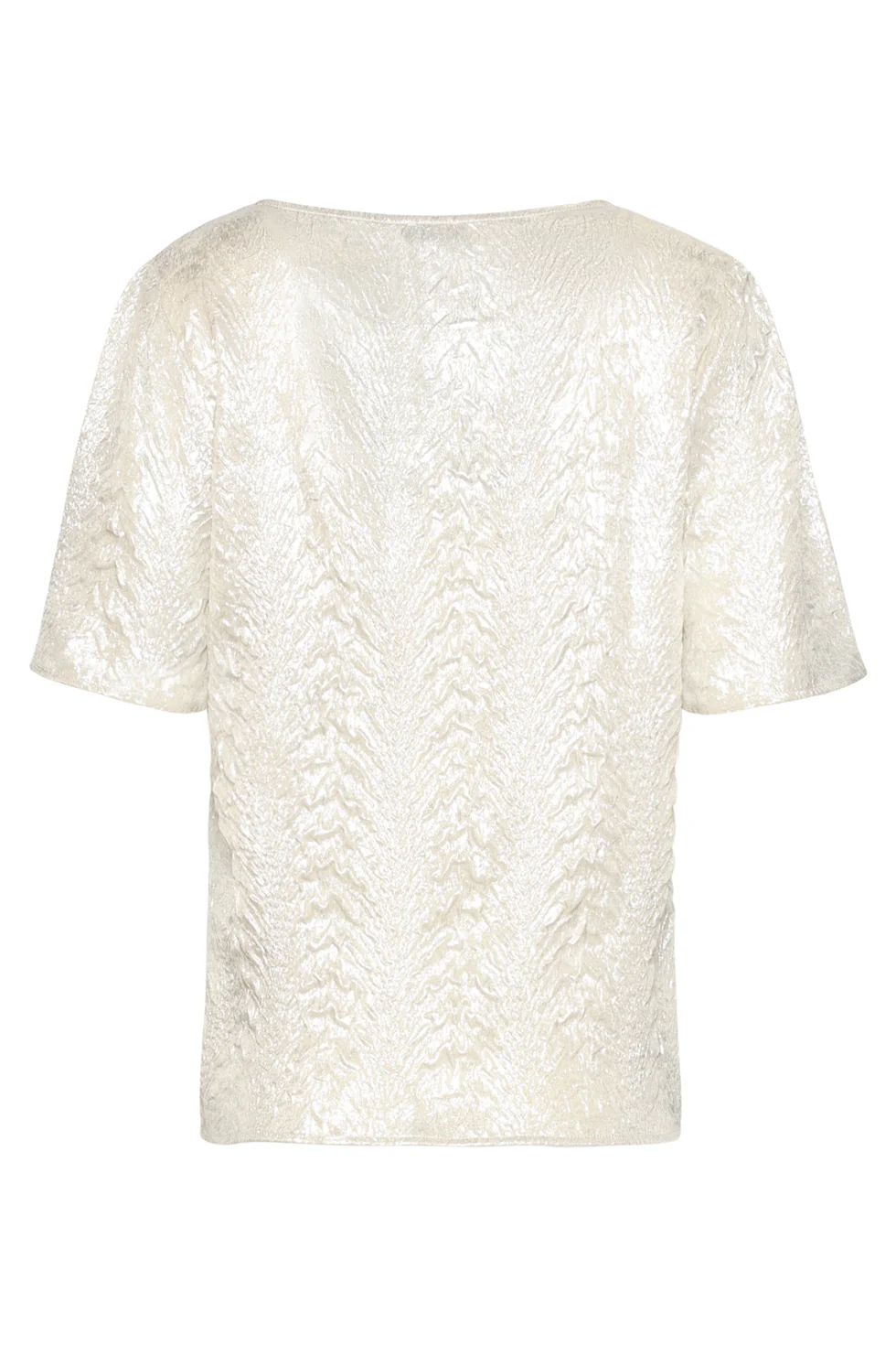 Dames Top Met Metallic Structuur | Off White - Image 7