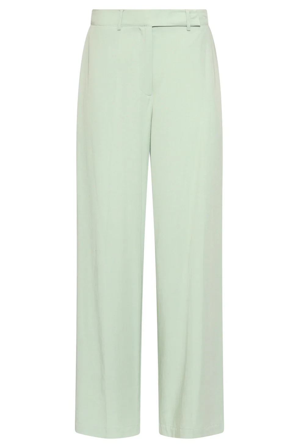 Dames Zachte Wijde Pantalon Met Rechte Pijpen | Soft Green - Image 3