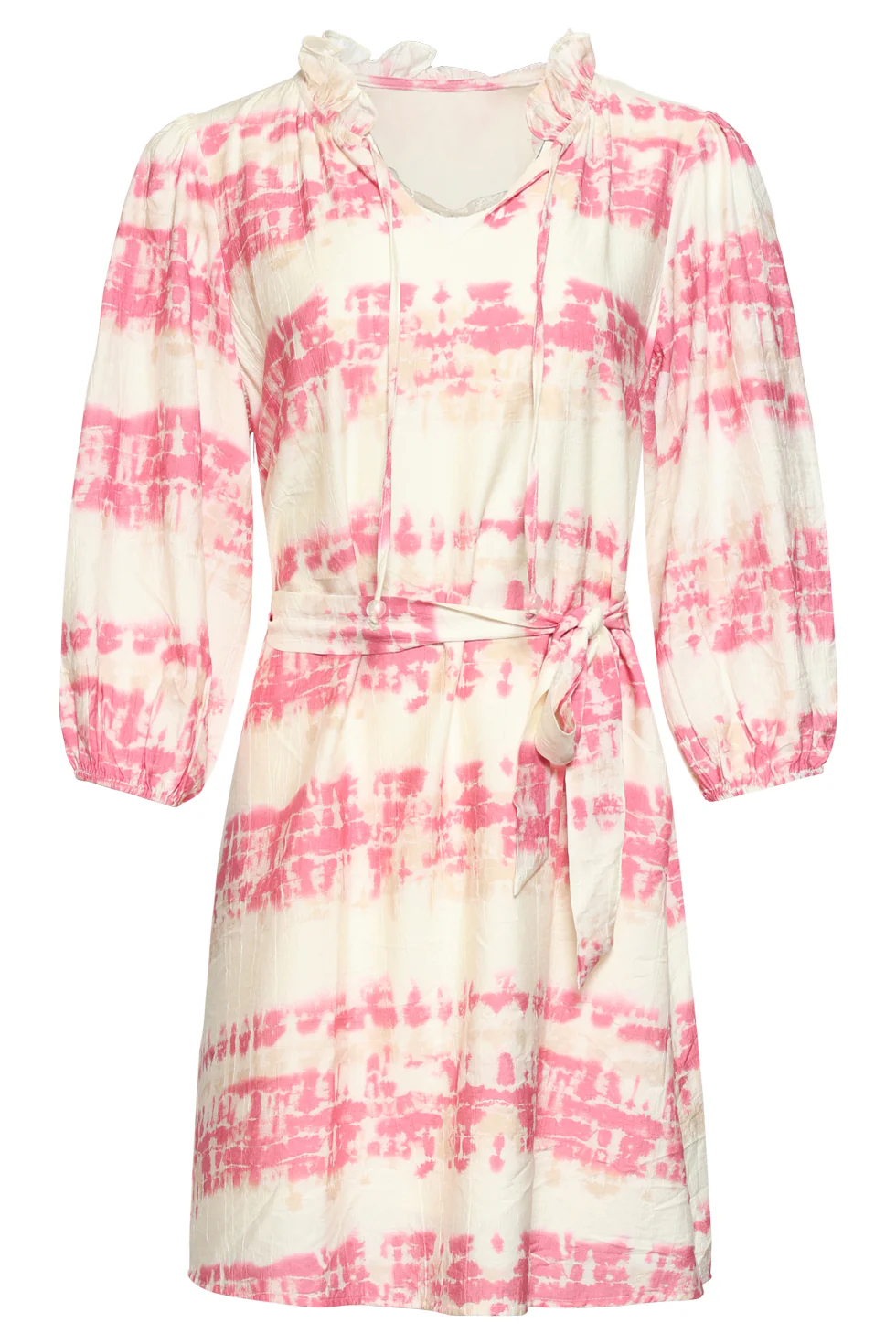 Damesjurk Met Roze Tie-Dye Print | Old Pink - Sand - Image 2