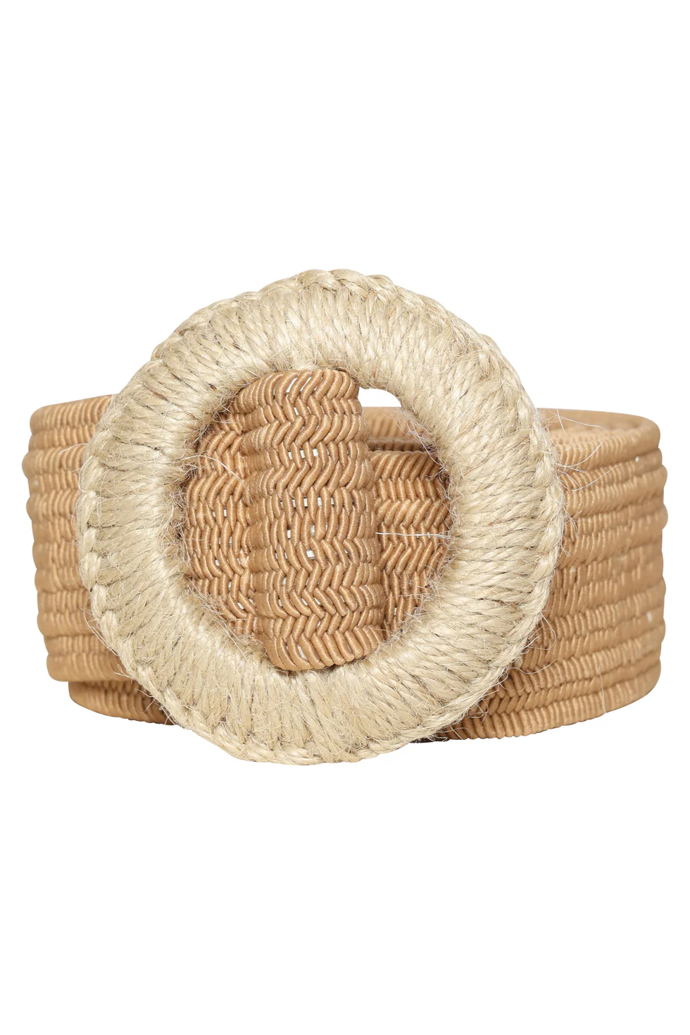Elastische Taille Riem Met Gevlochten Gesp | Dark Sand - Image 3