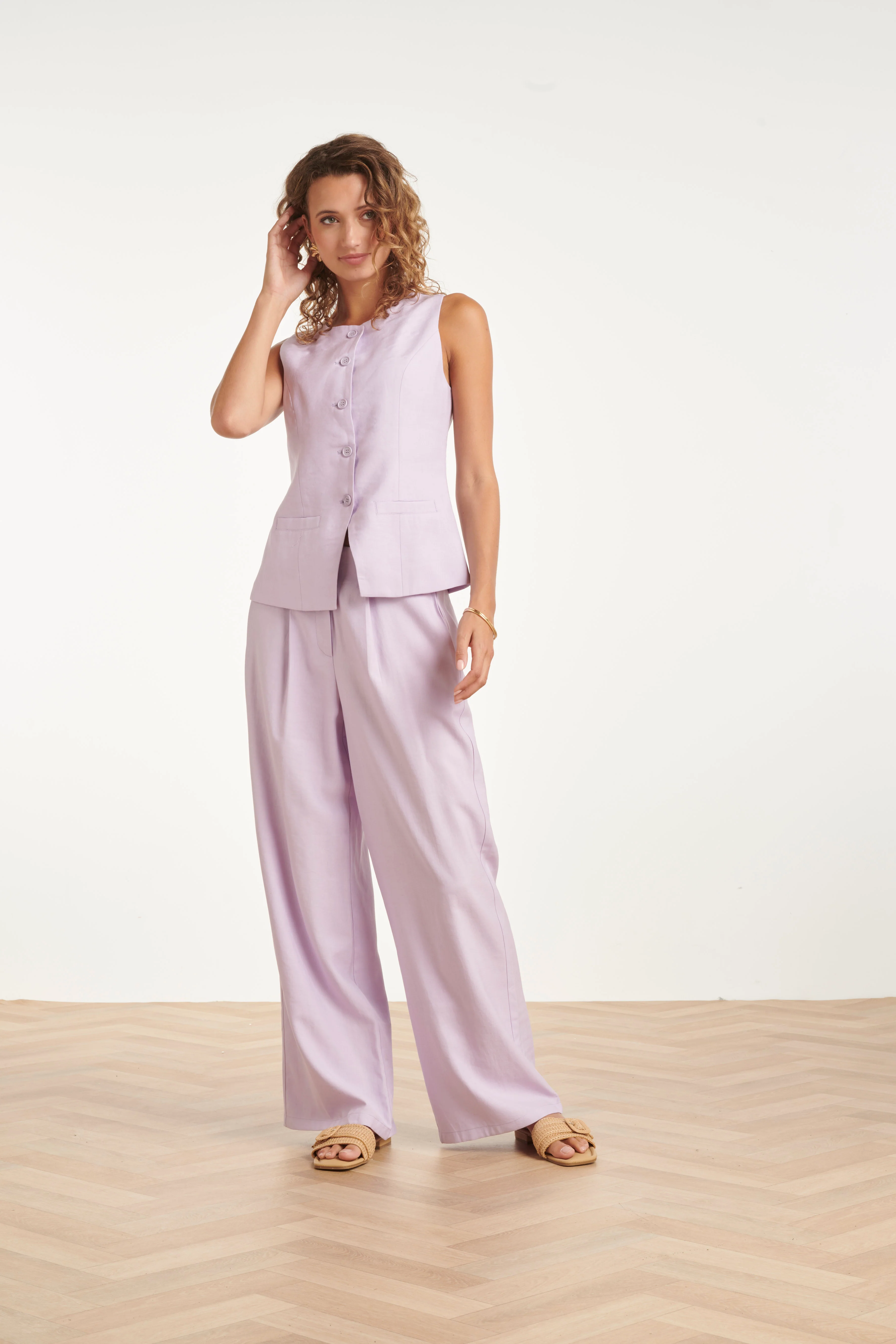 Elegant Mouwloos Gilet | Lilac - Image 3