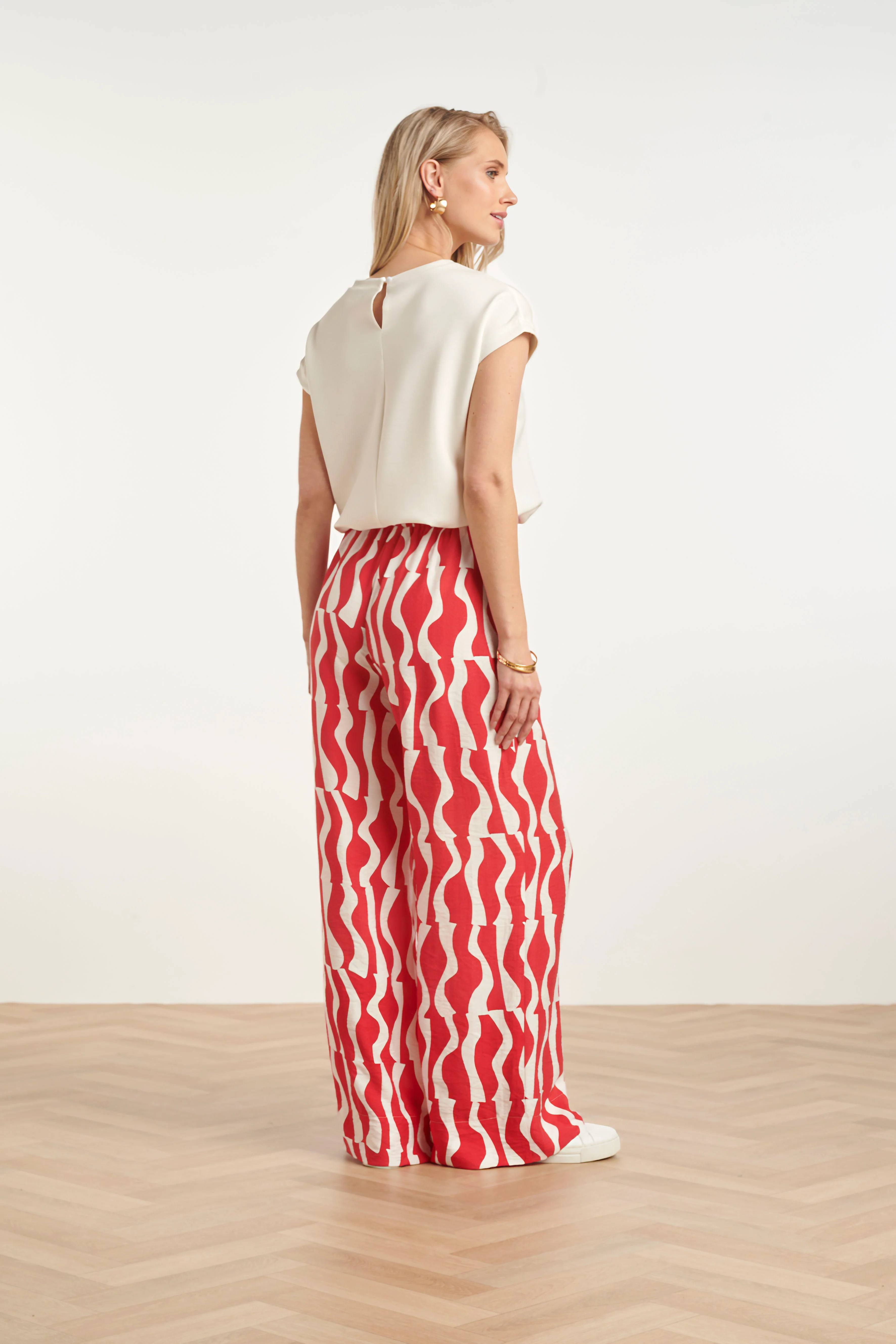Elegante Witte Top Met Kapmouwtjes | Off White - Image 5