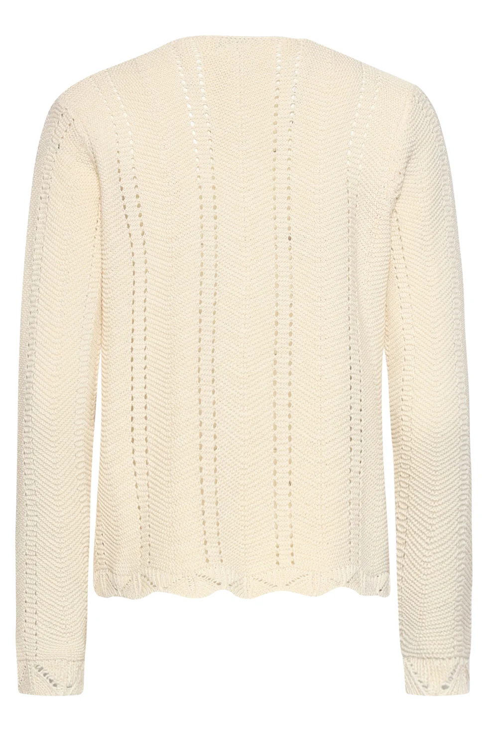 Gebreid Cardigan Met Ajourpatroon En Strikje | Off White - Image 13