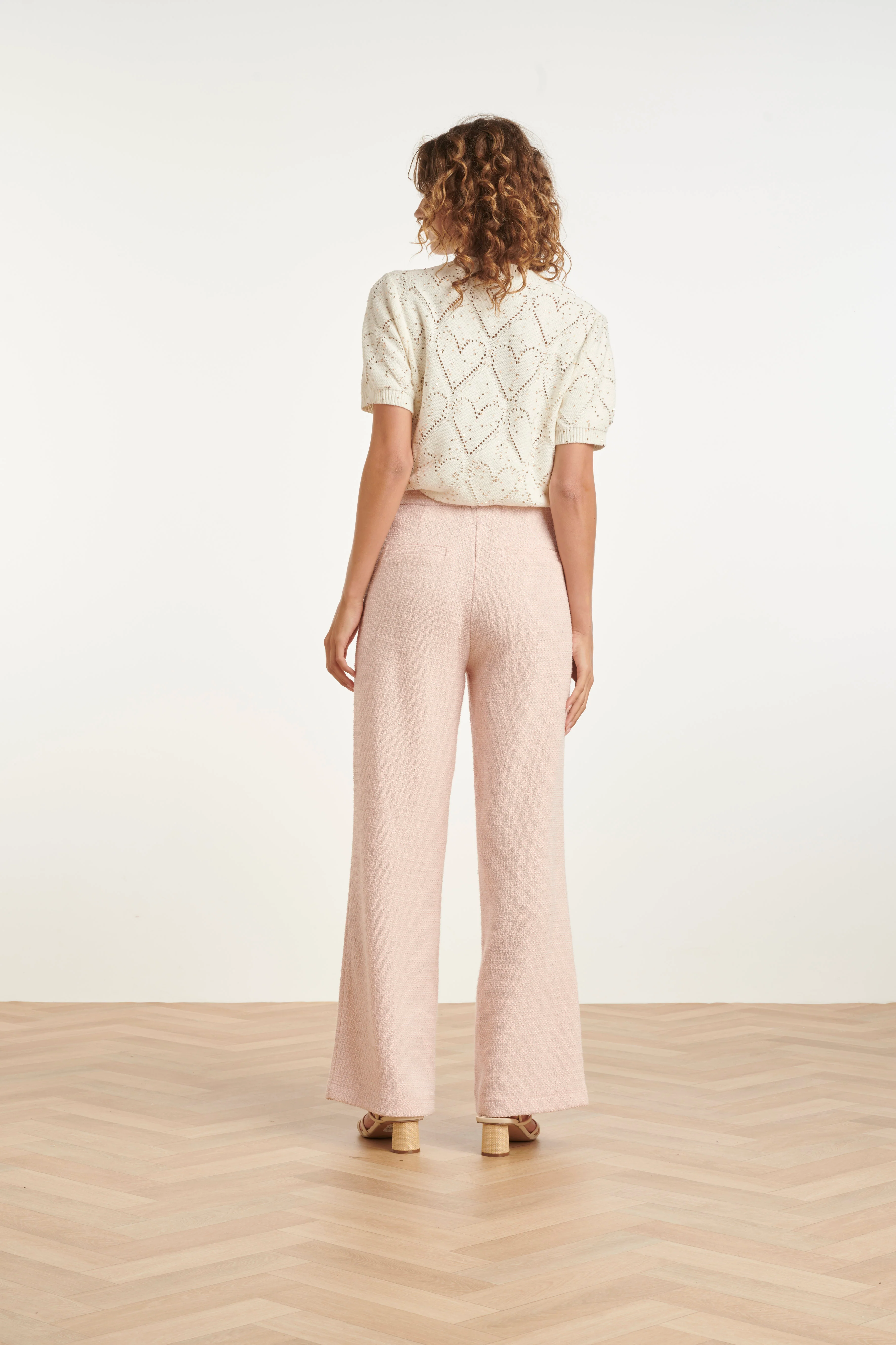 Gebreide Top Met Hartjesprint En Pailletten | Off White - Image 9