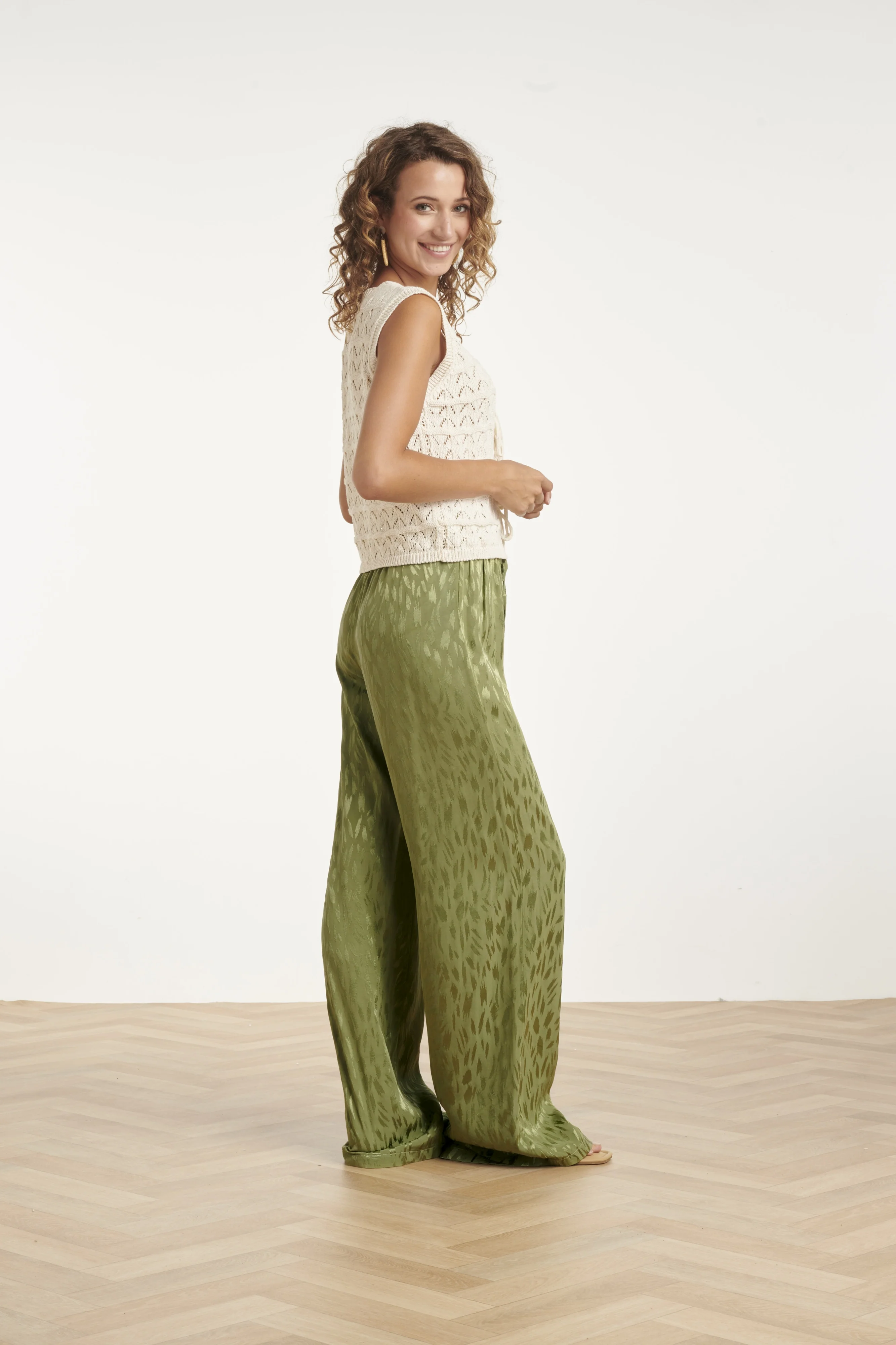 Gebreide Top Met Trendy Vetersluiting | Off White - Image 10