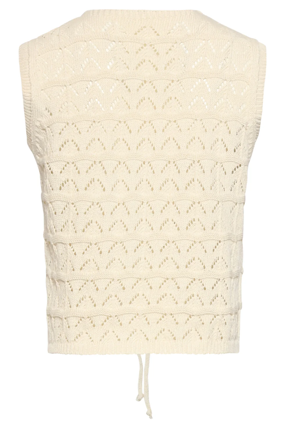 Gebreide Top Met Trendy Vetersluiting | Off White - Image 14