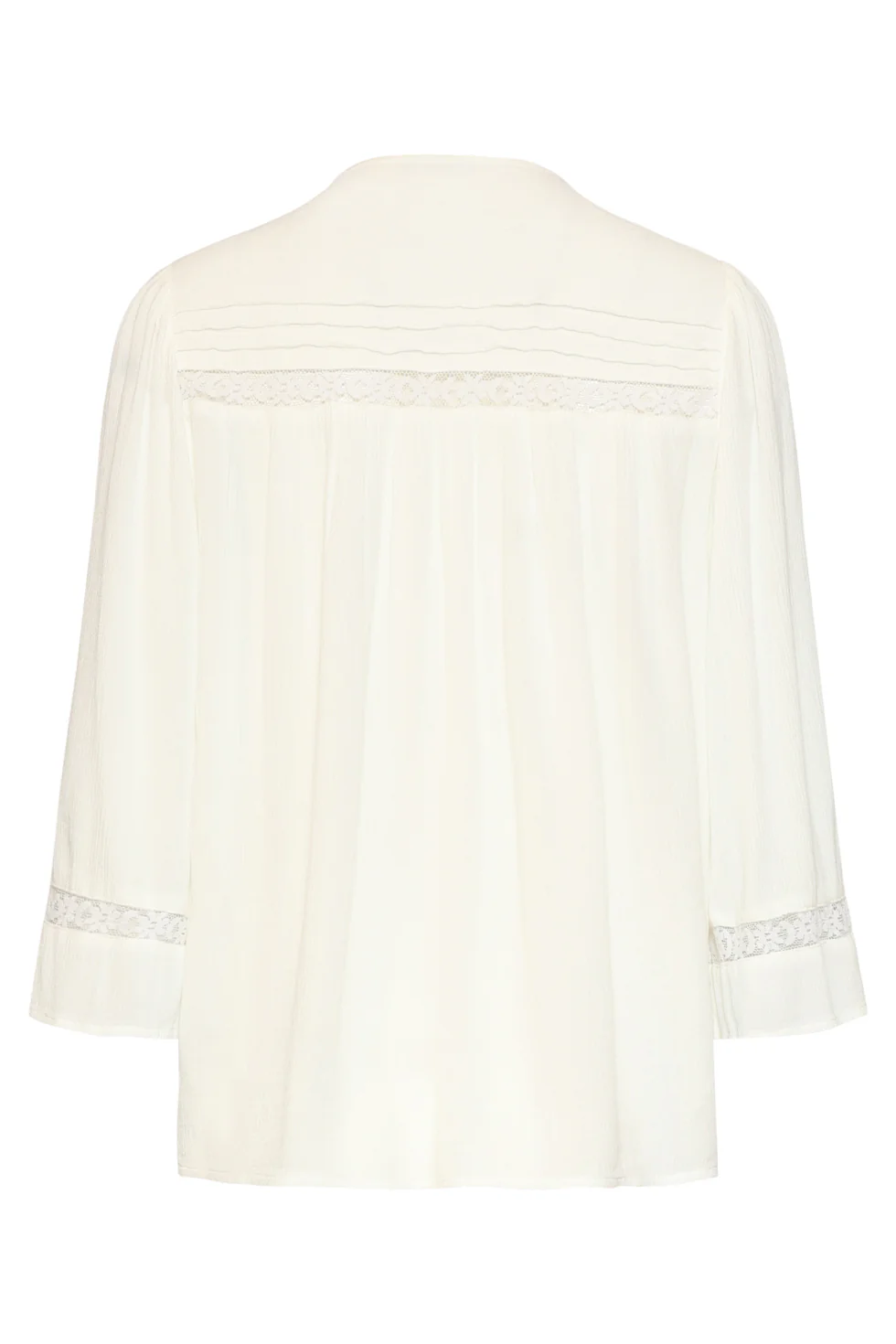 Gebroken Wit Blouse Met Kant En Fijne Details | Off White - Image 14