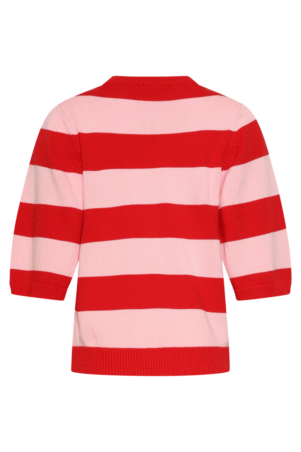 Gestreepte Knit Trui β Rood & Roze Colourblock | Red - Pink - Image 14