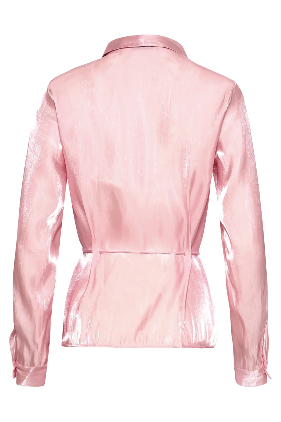 Getailleerde Blouse Met Glanseffect | Pink - Image 7
