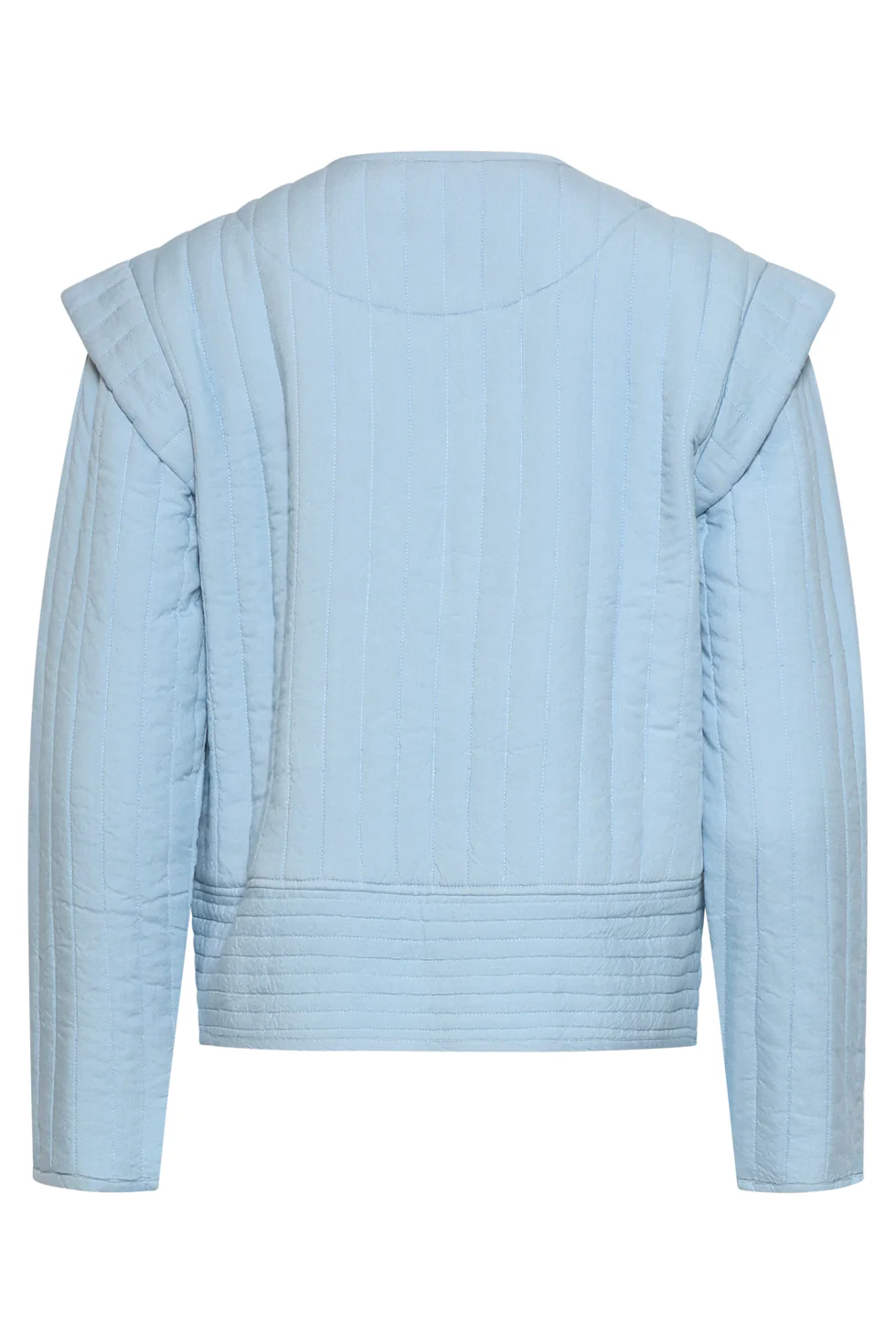 Gevoerde Jasje Met Structuur En Knoopsluiting | Denim - Image 7