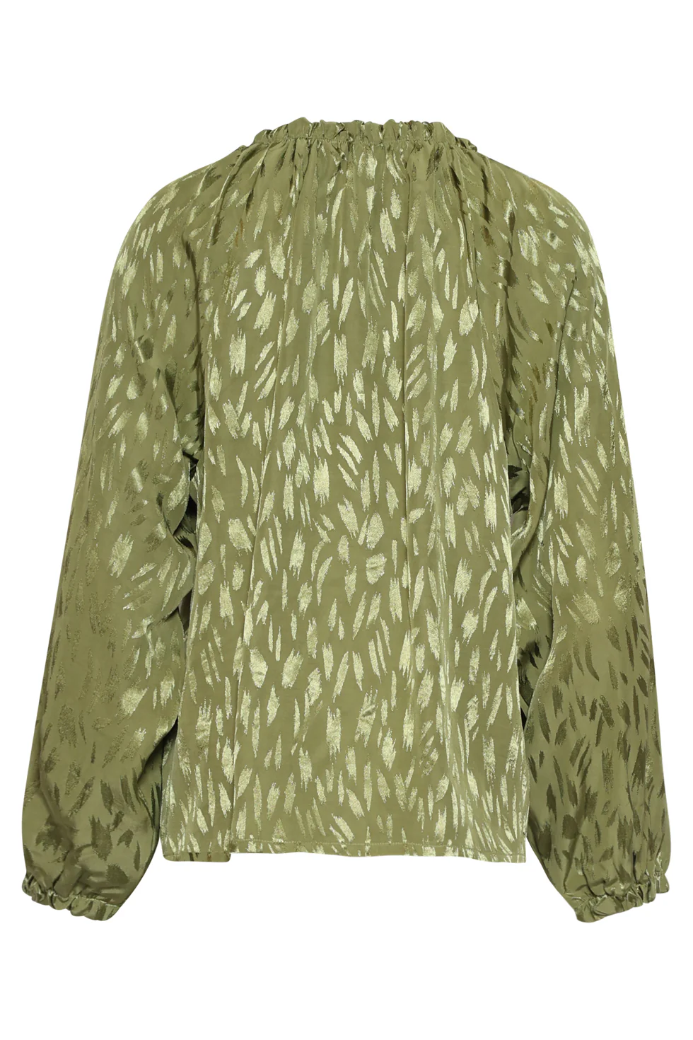 Glinsterende Top Met Strikdetail In Olijfgroen | Army - Image 14