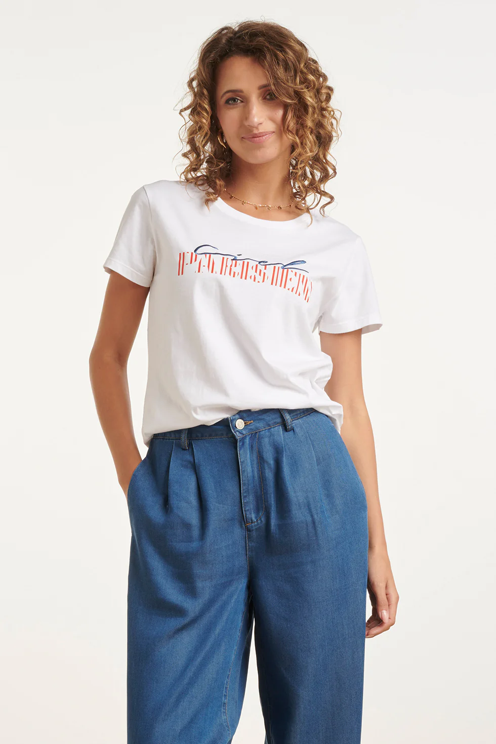 Grafisch T-Shirt Met 'Ciel Parisien' Print | White - Muticolour - Image 2