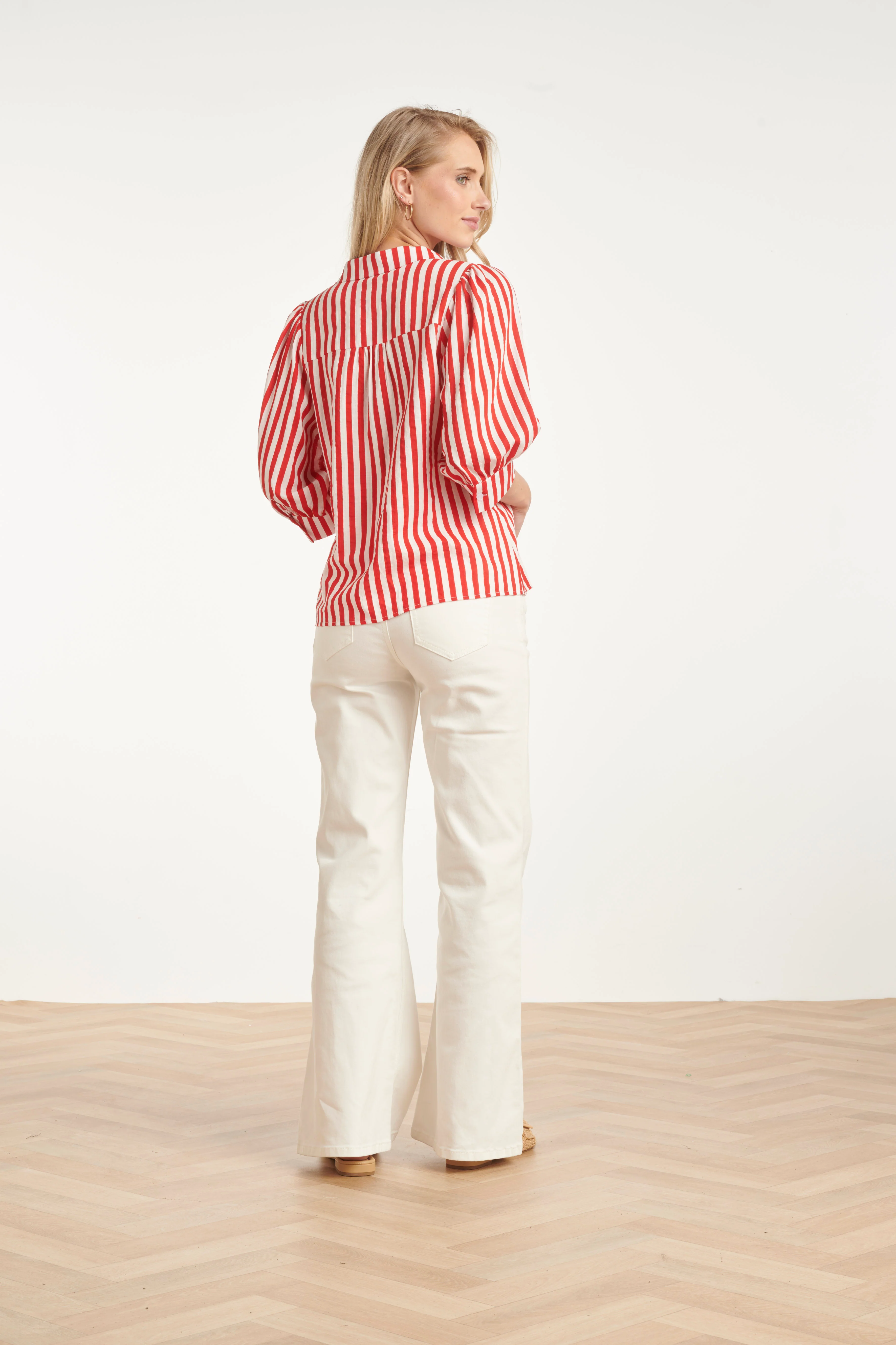 High-Waisted Wide Leg Jeans | Off White - Image 10
