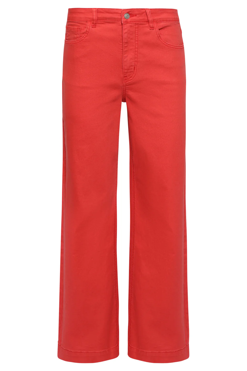 High-Waisted Wide Leg Jeans | Red - Image 6