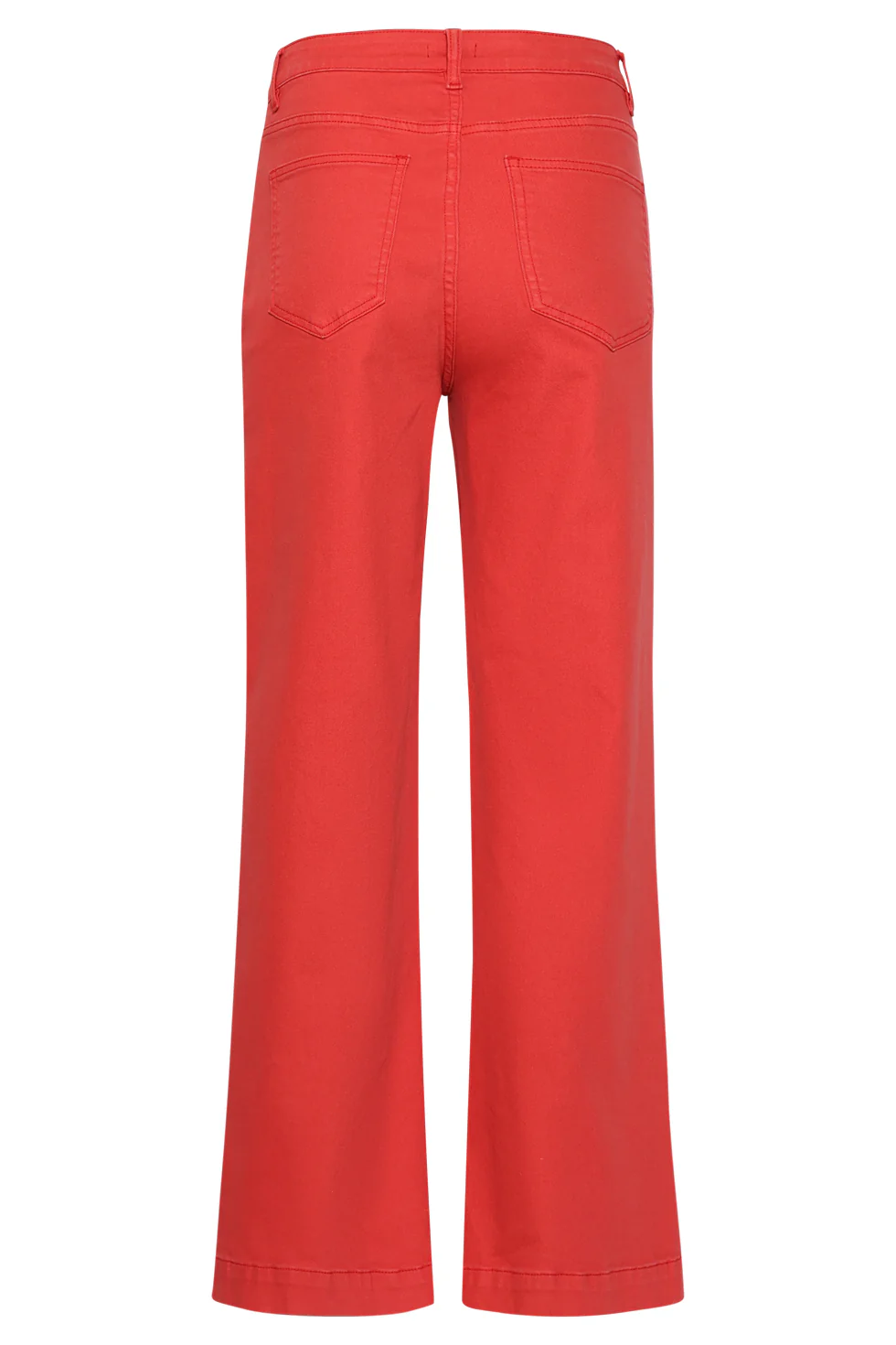 High-Waisted Wide Leg Jeans | Red - Image 7