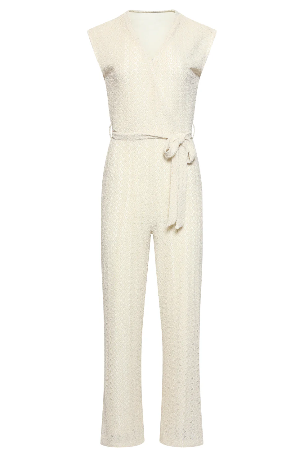 Jumpsuit Met Structuur En Tailleceintuur | Off White - Image 2
