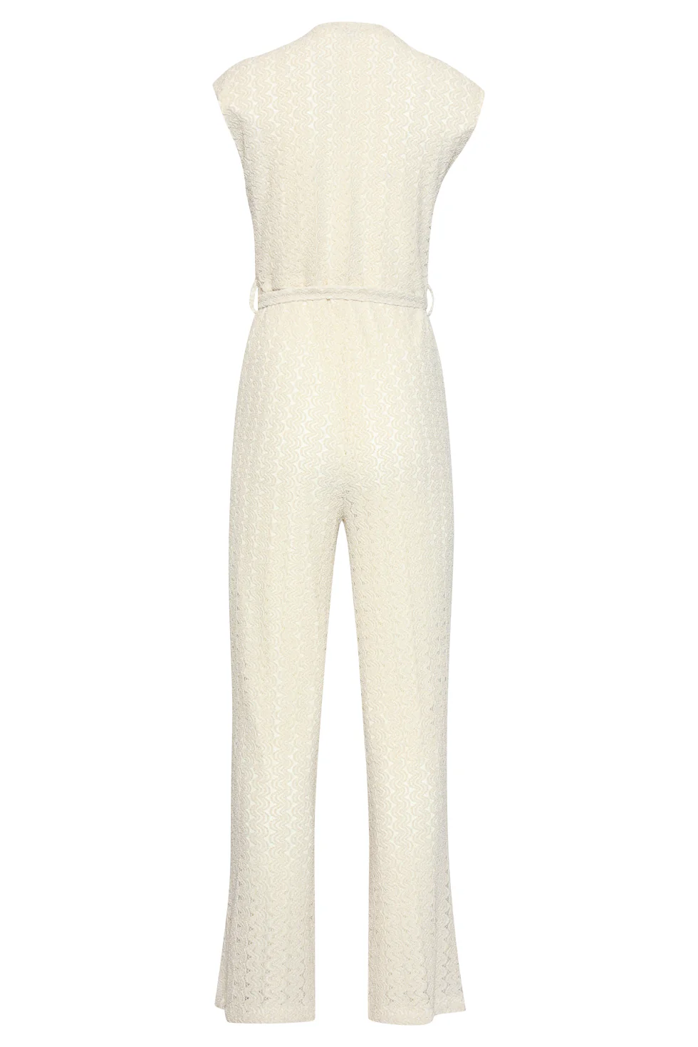 Jumpsuit Met Structuur En Tailleceintuur | Off White - Image 7