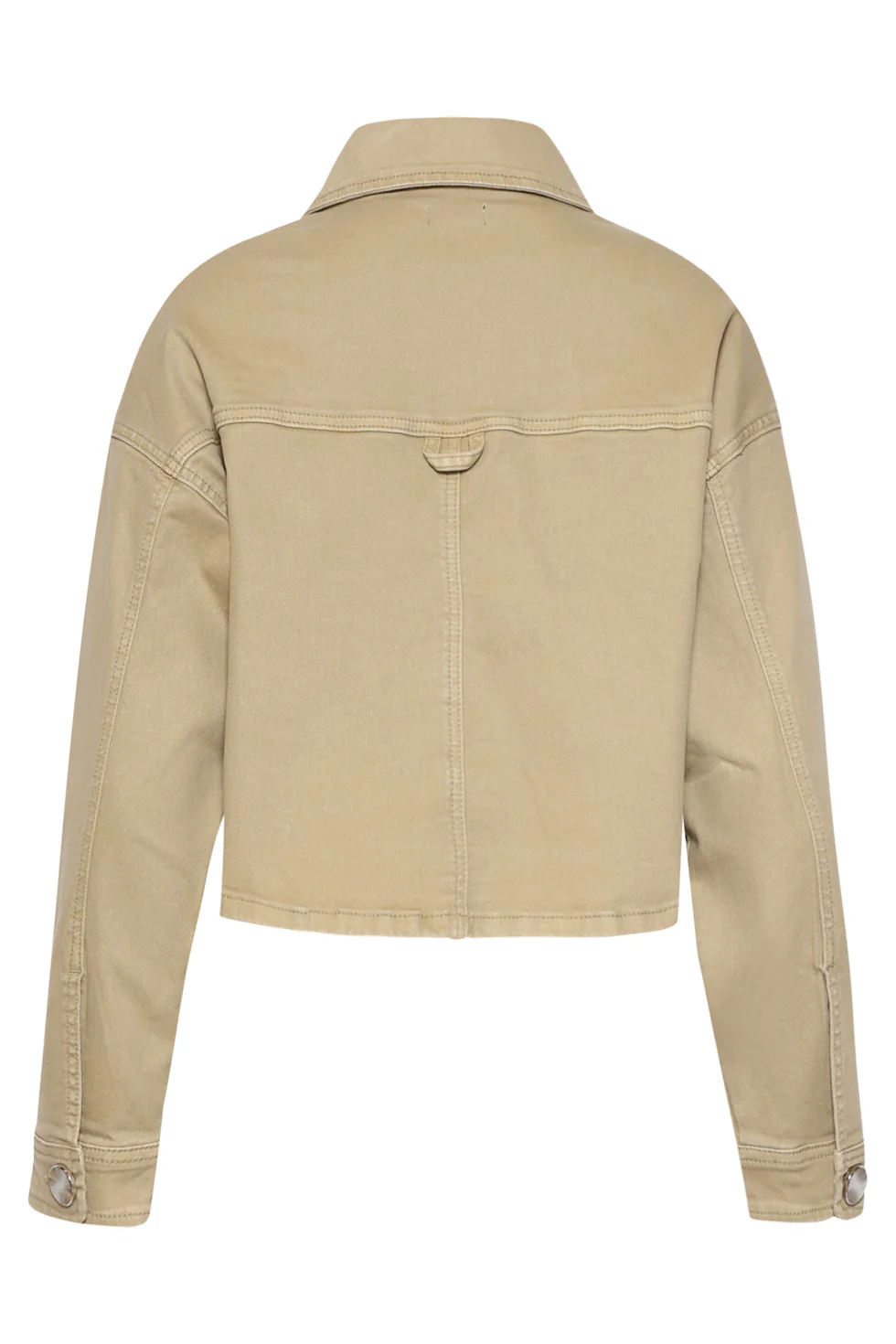 Kort Denim Jasje – Lichtblauw | Dark Sand - Image 7