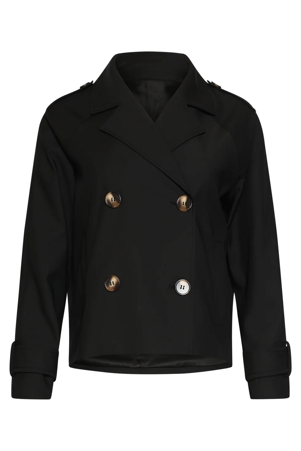 Kort Double-Breasted Trench Coat | Black - Image 4