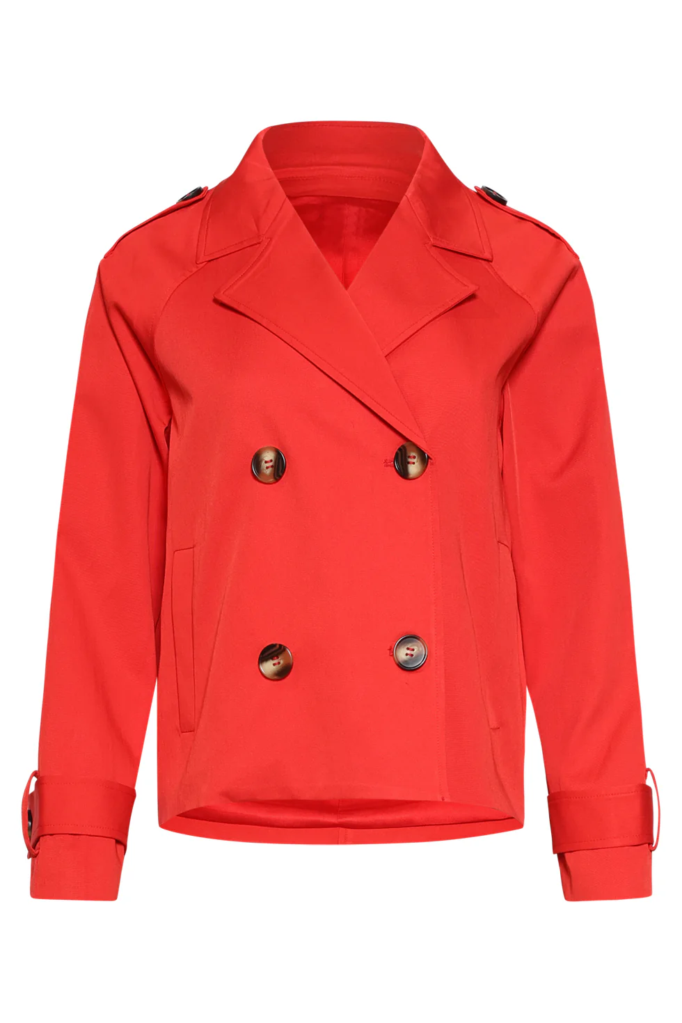 Kort Double-Breasted Trench Coat | Red - Image 11