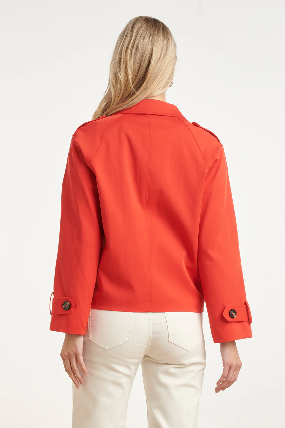 Kort Double-Breasted Trench Coat | Red - Image 12