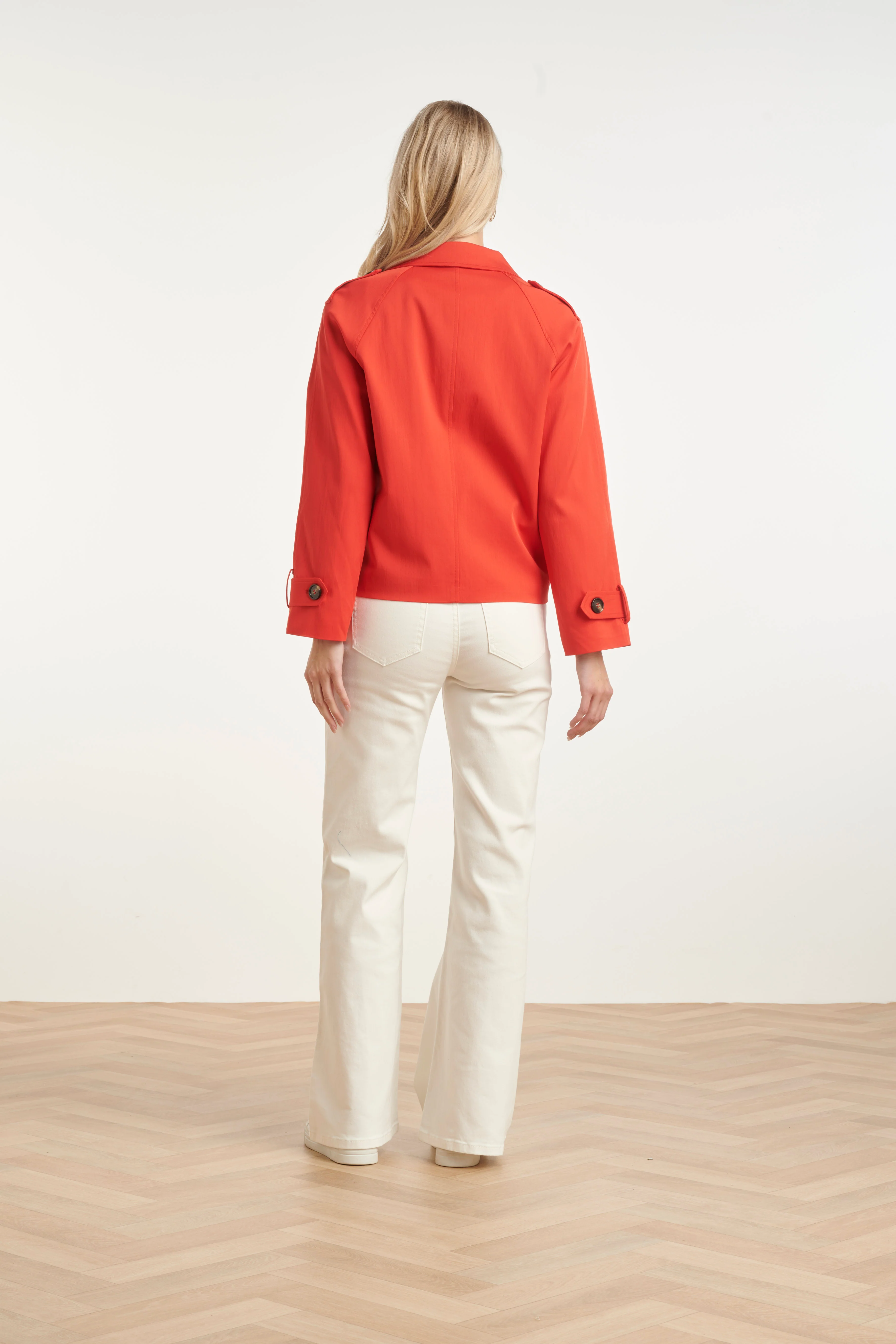 Kort Double-Breasted Trench Coat | Red - Image 9
