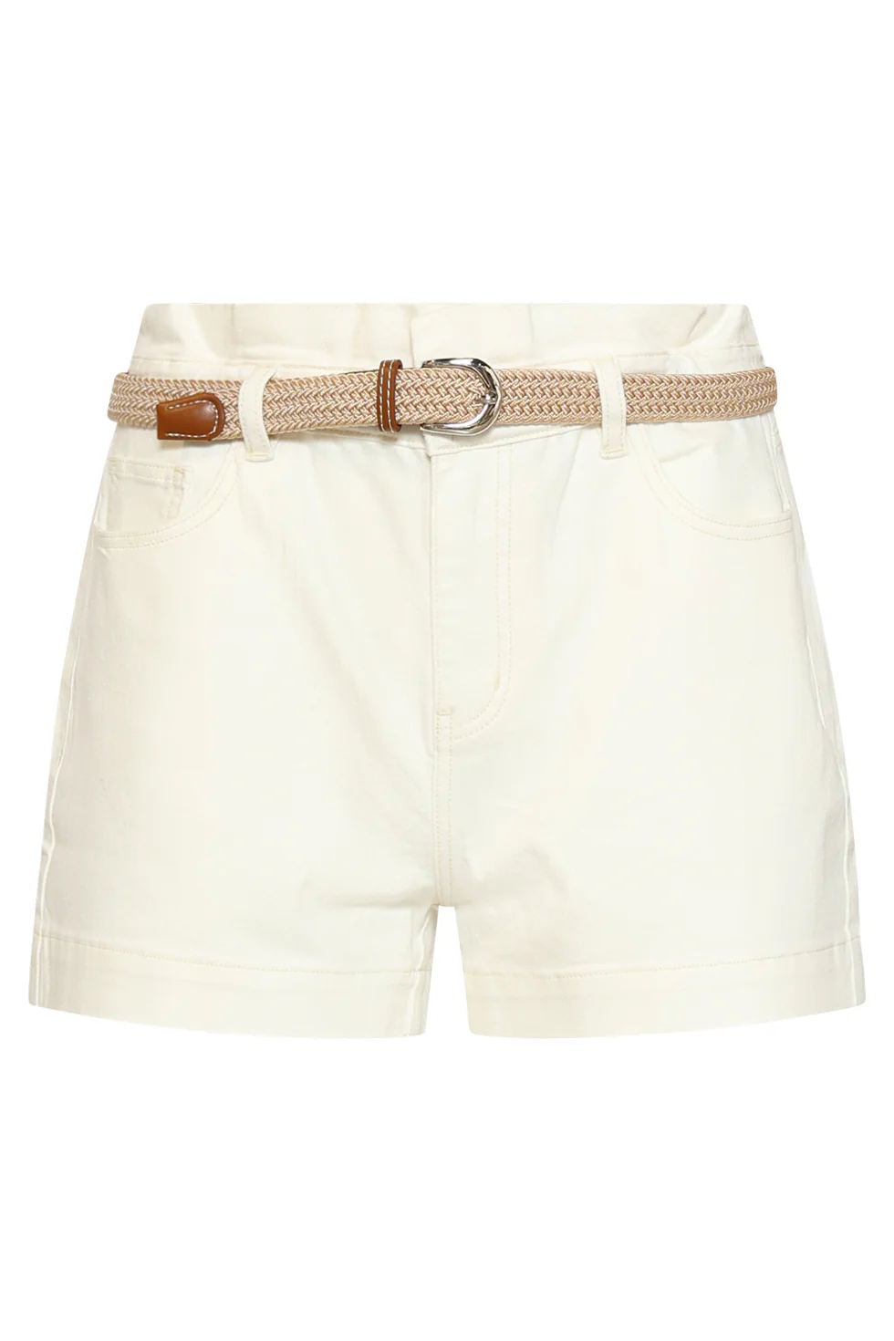 Korte Broek Met Riem En Hoge Taille | Off White - Image 2