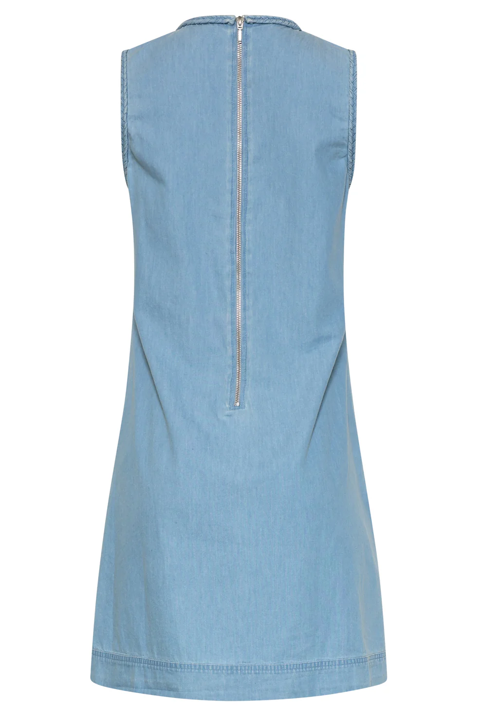 Lichtblauwe Mouwloze Denim Look Jurk | Denim - Image 14