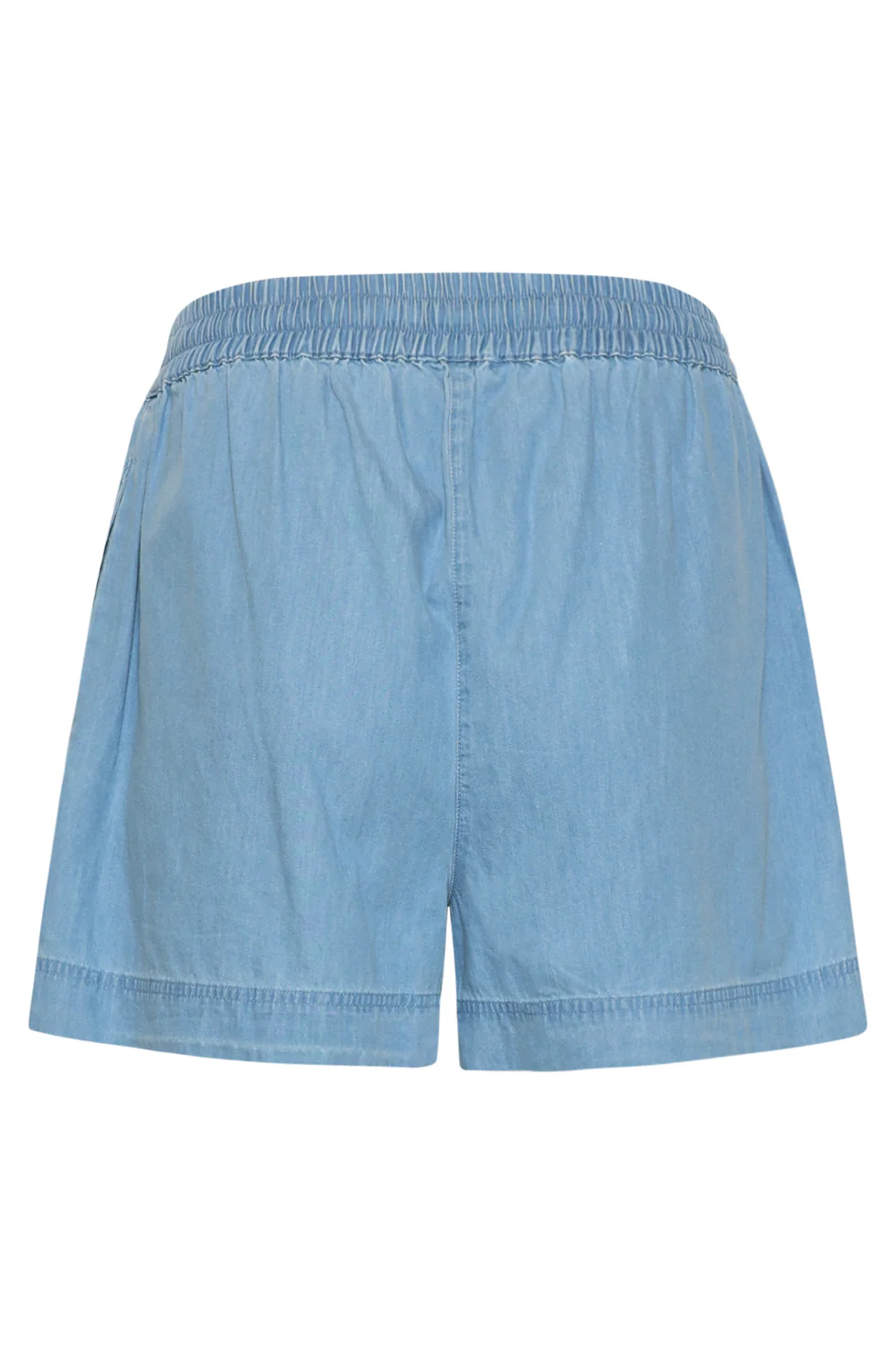 Lichtblauwe Tencel Shorts Met Elastische Taille | Denim - Image 14