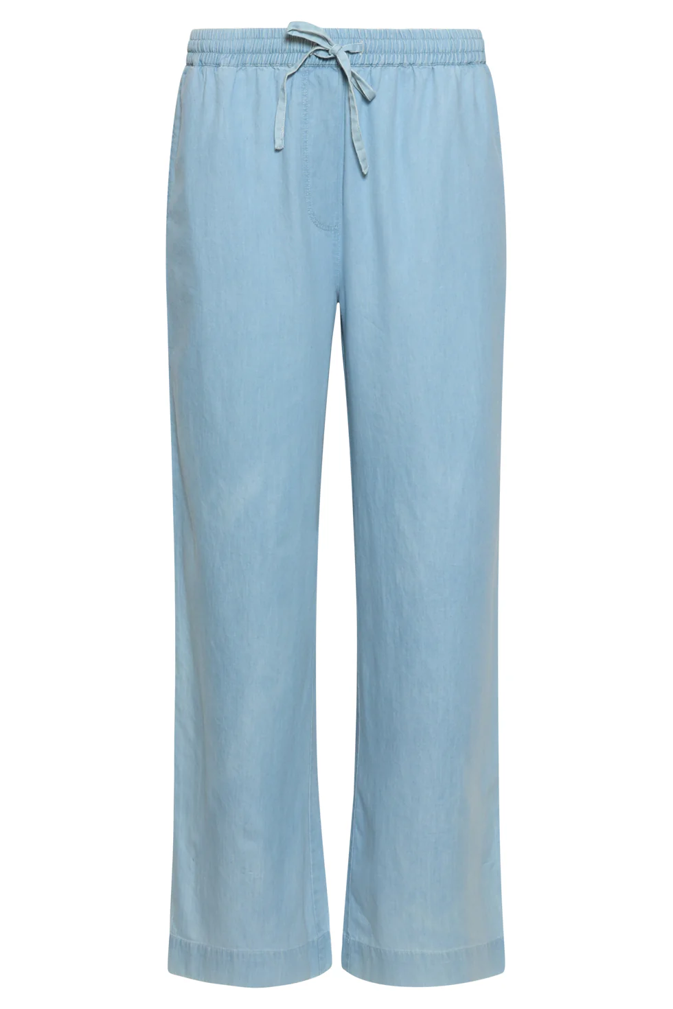 Lichtblauwe Wide Leg Broek Met Koordsluiting | Denim - Image 11