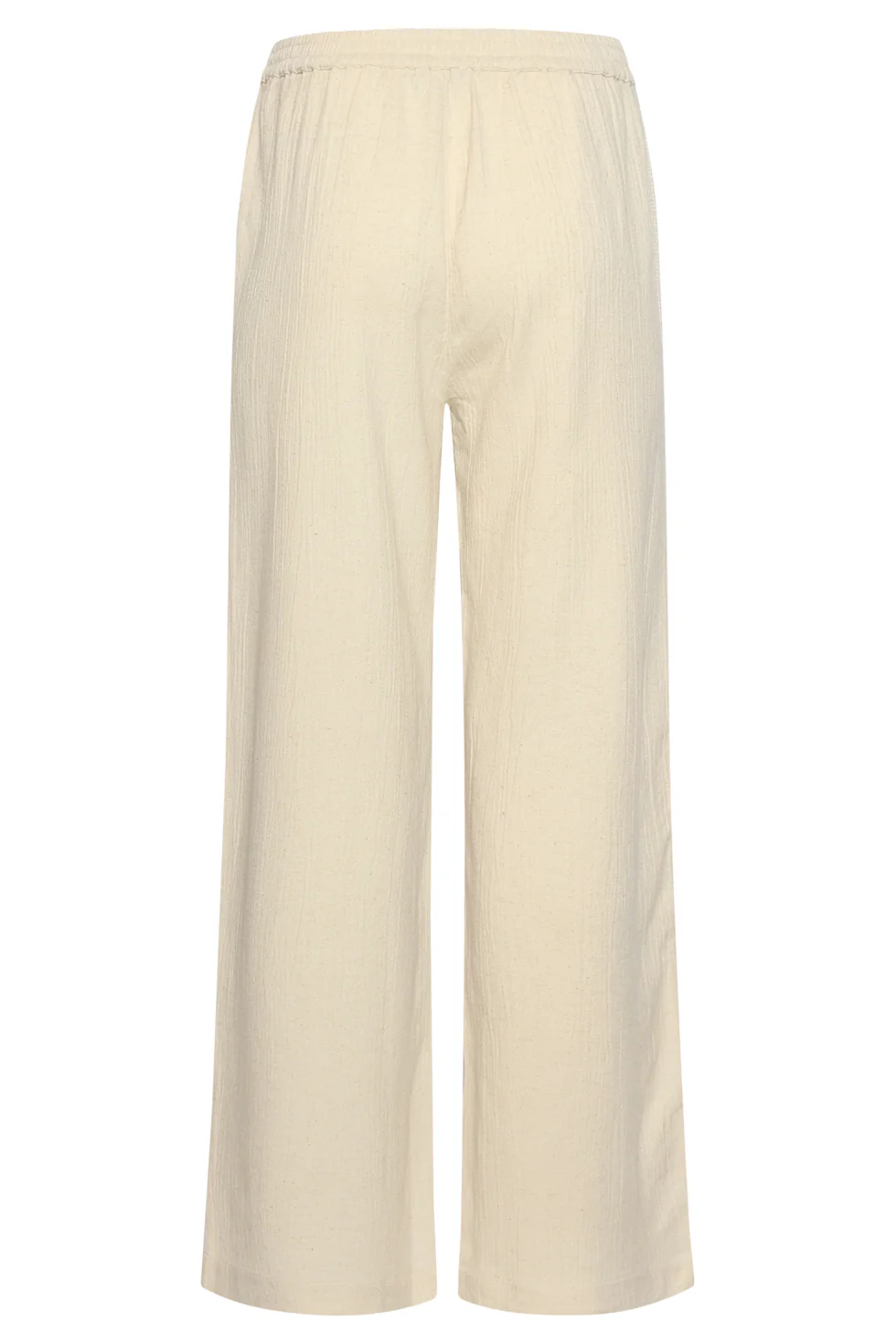 Linnen Look Wide Leg Broek In Crème Beige | Off White - Image 14