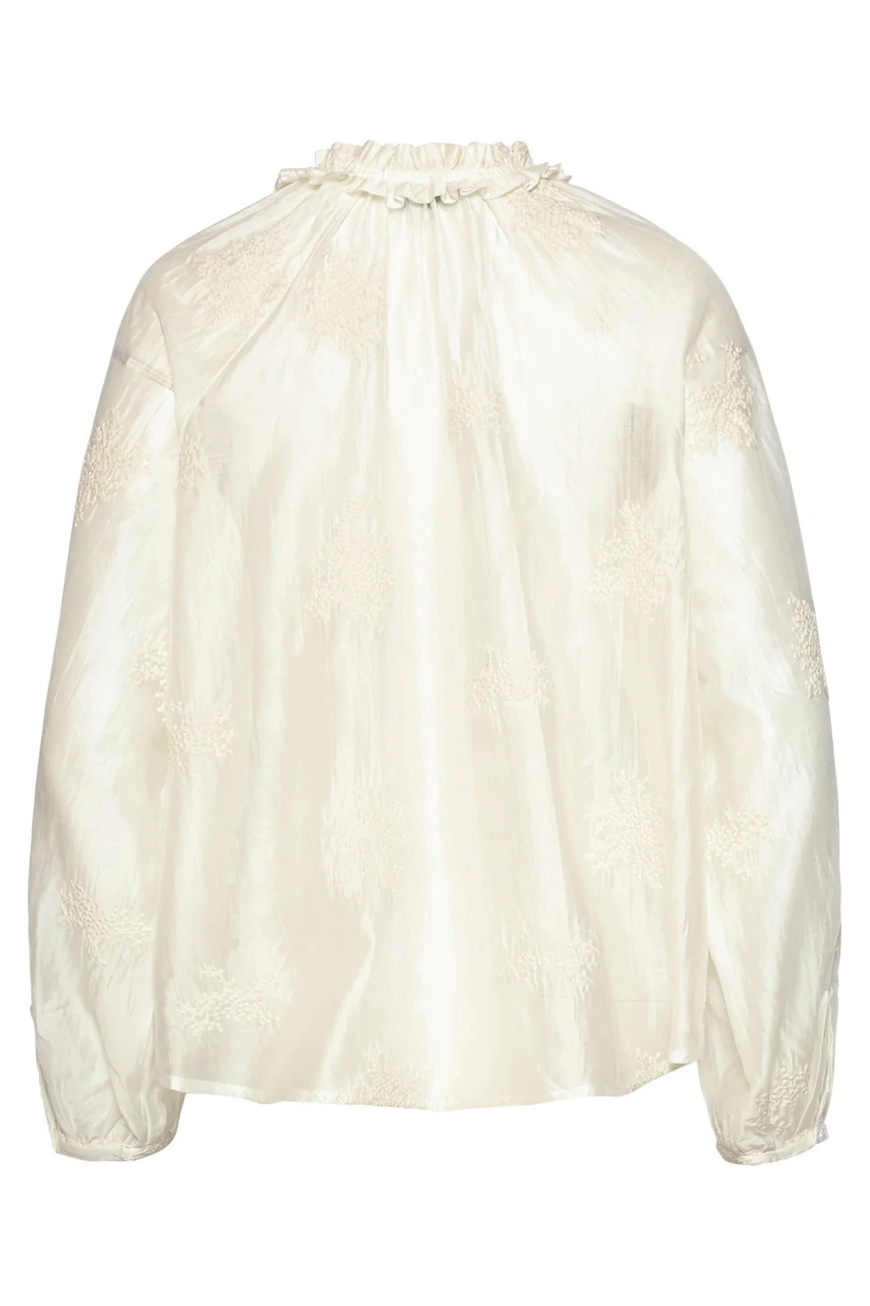 Luchtige Boho-Blouse Met Geborduurde Print | Off White - Image 7
