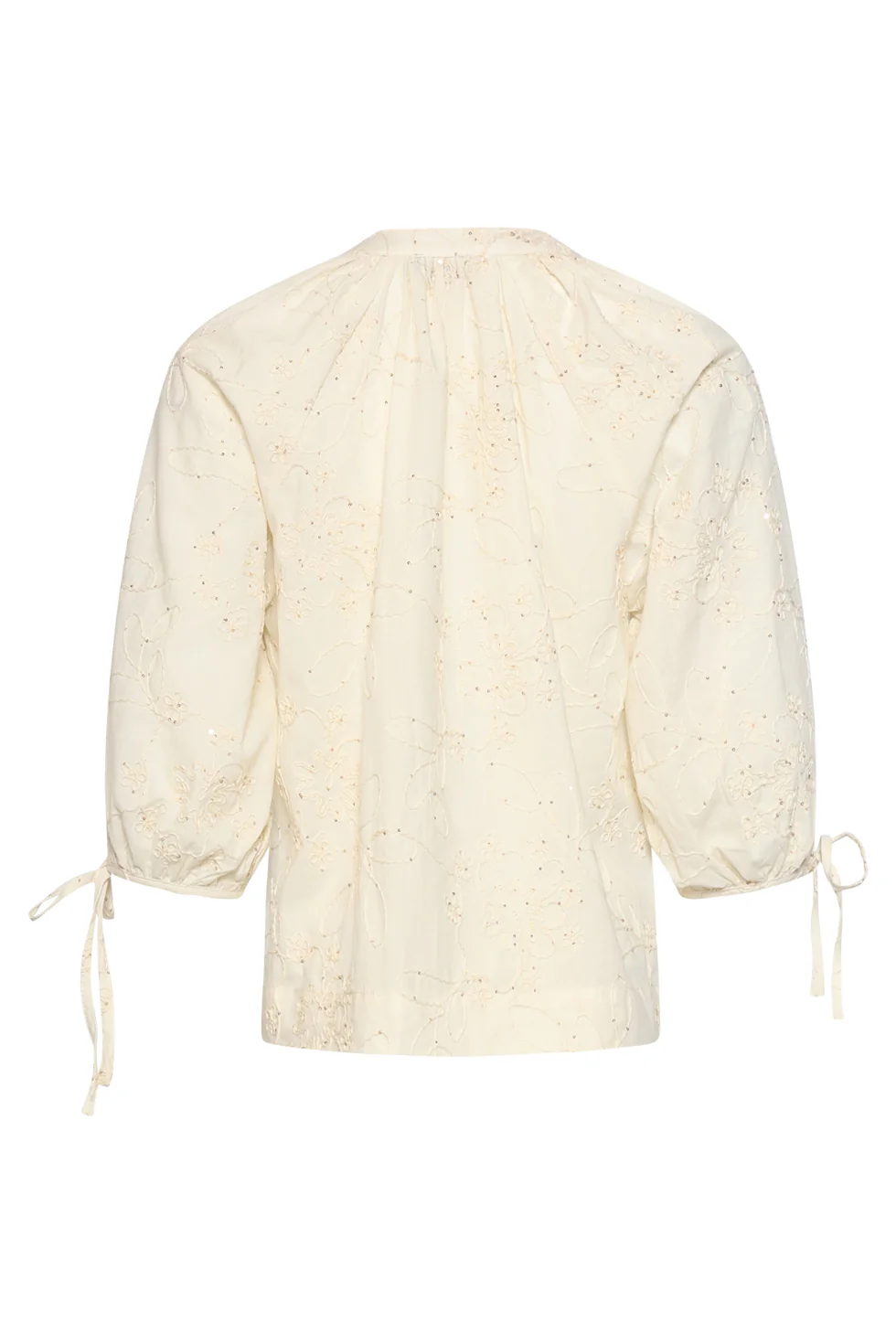 Luchtige Off-White Blouse Met Sierlijk Borduurwerk | White - Image 7