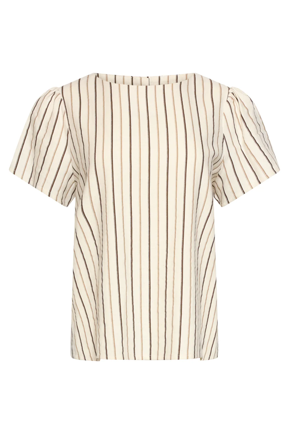 Luchtige Top Met Verticale Streep Print | Sand - Brown - Image 2