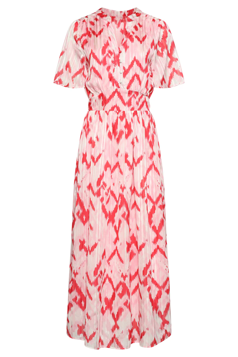 Maxi-Jurk Met Zigzag Aztec Print In Roze En Wit | Red - Pink - Image 2
