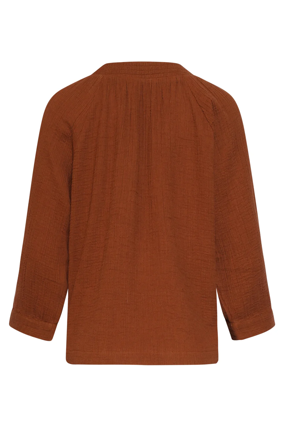 Mousseline Top Met V-Hals | Brown - Image 14