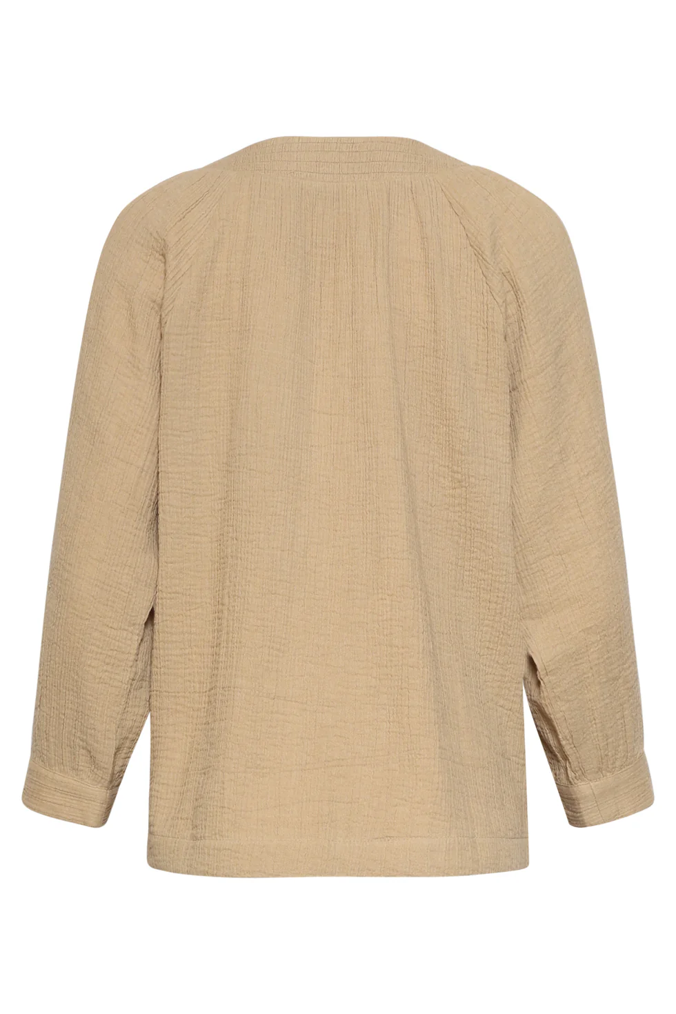 Mousseline Top Met V-Hals | Dark Sand - Image 7