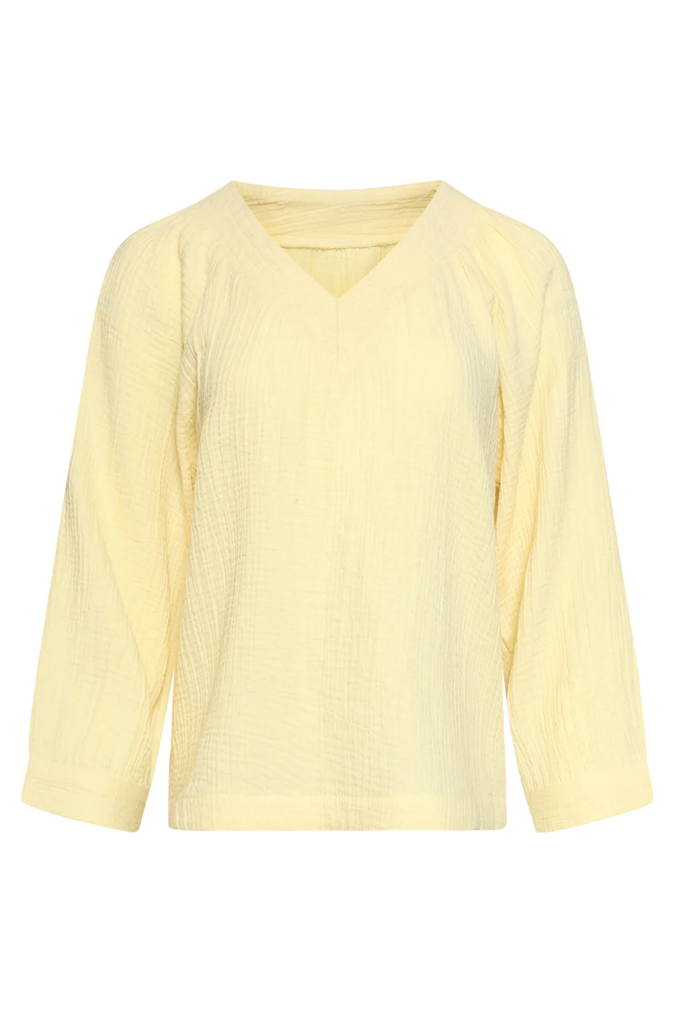 Mousseline Top Met V-Hals | Light Yellow - Image 11