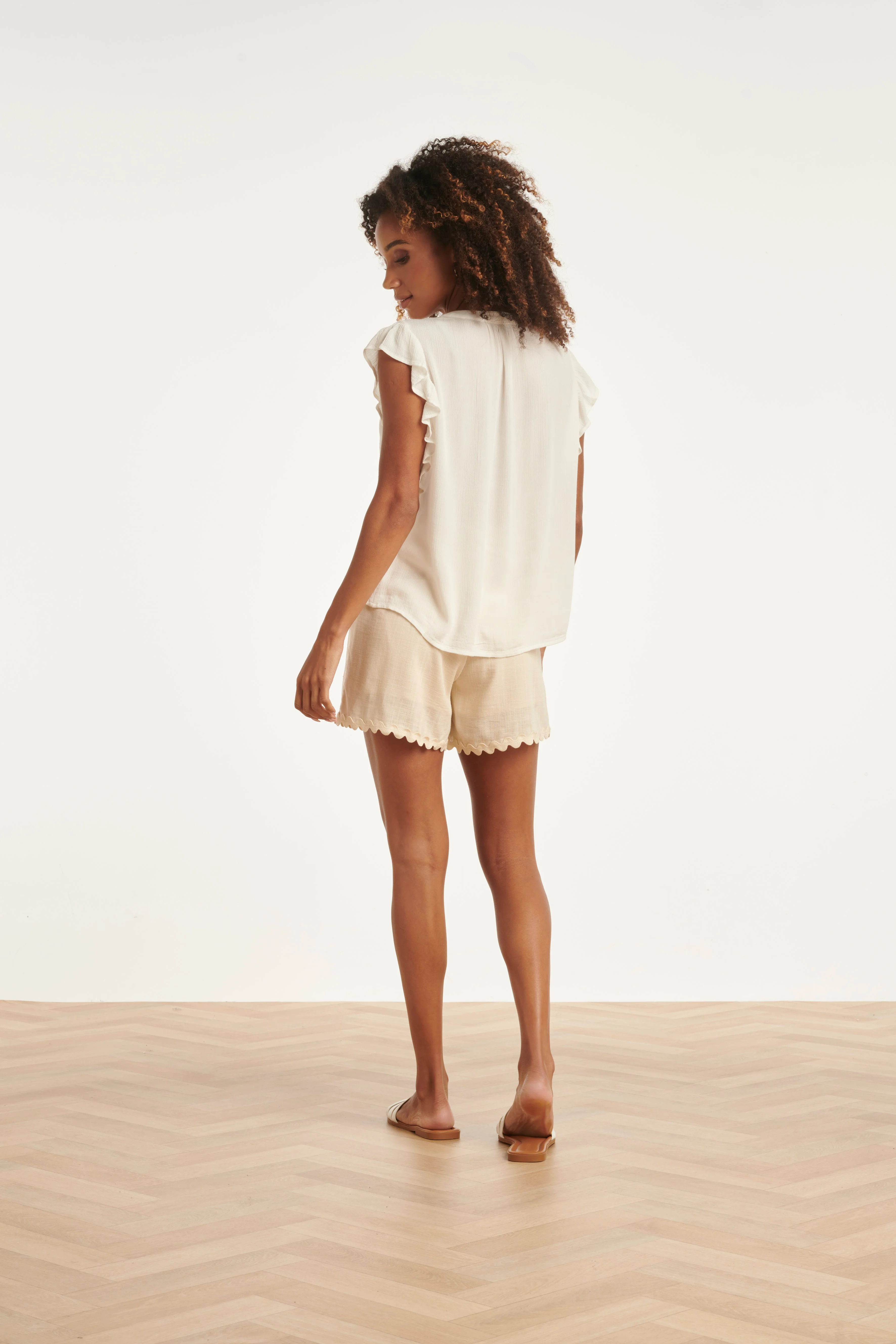 Off White Blouse Met Broderie En Ruffle Mouwen | Off White - Image 11